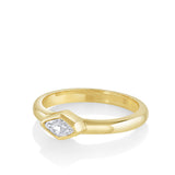 .34ct East/West Diamond Bezel Octagon Ring