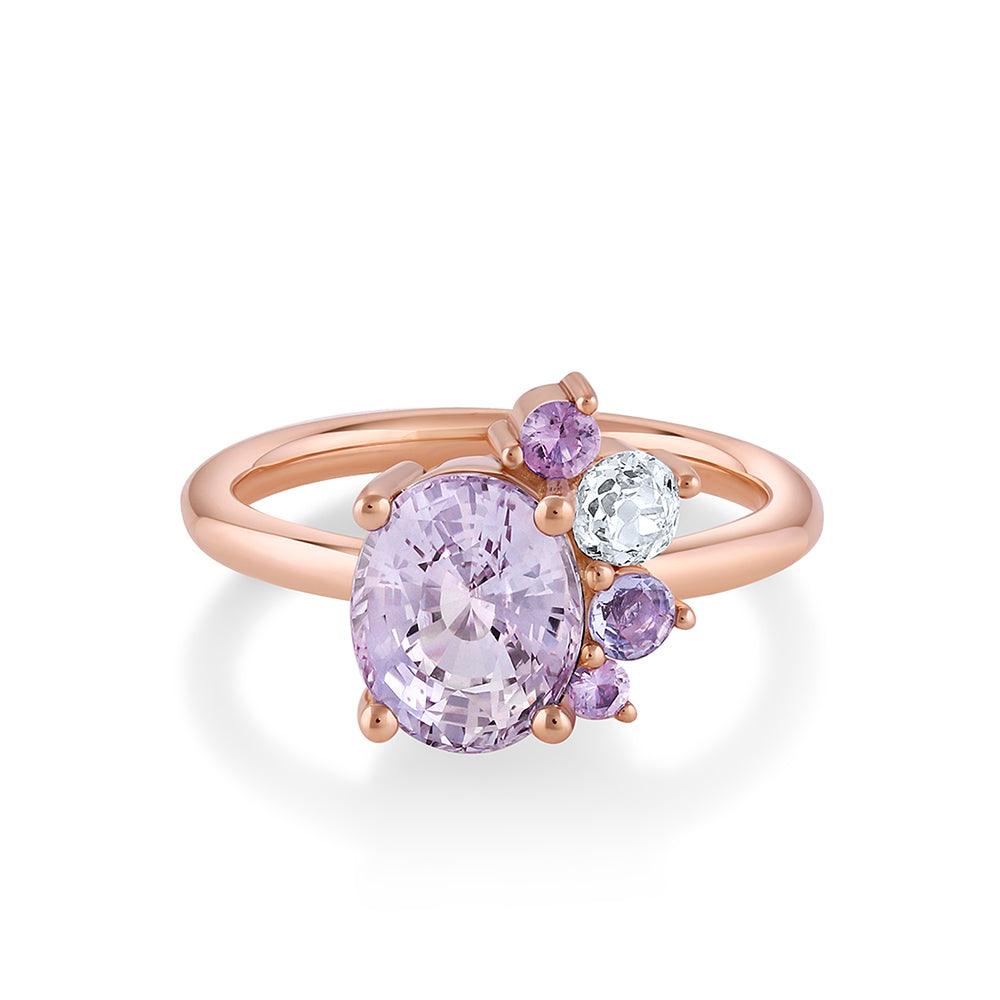 Marrow Fine Jewelry Pink Sapphire Spray Ring [Rose Gold]