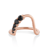 Marrow Fine Jewelry Black Diamond Lucy Wave Band [Rose Gold]