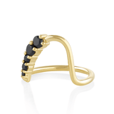 Marrow Fine Jewelry Black Diamond Lucy Wave Band [Yellow Gold]