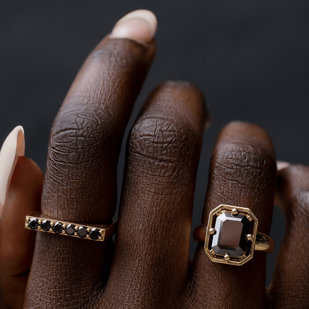 Black Diamond Edge Ring - Marrow Fine