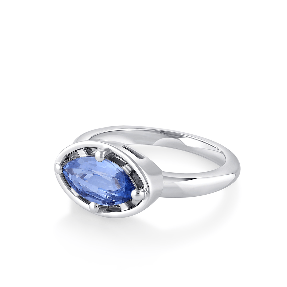 Marrow Fine Jewelry Marquise Sapphire Georgia Ring [White Gold]