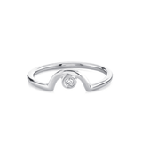 Marrow Fine Jewelry Diamond Arch April Birthstone Band [White Gold]