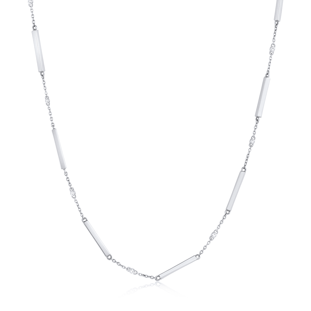 Lilac Diamond Chain Necklace [white gold]