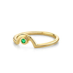 Marrow Fine Jewelry Emerald Arch Birthstone Ring [Yellow Gold]