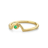 Marrow Fine Jewelry Emerald Arch Birthstone Ring [Yellow Gold]