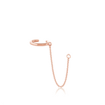 Marrow Fine Jewelry Solid Gold Everyday Ear Cuff And Chain [Rose Gold]