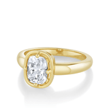 Marrow Fine Jewelry Vintage-Inspired White Diamond Engagement Ring [Yellow Gold]