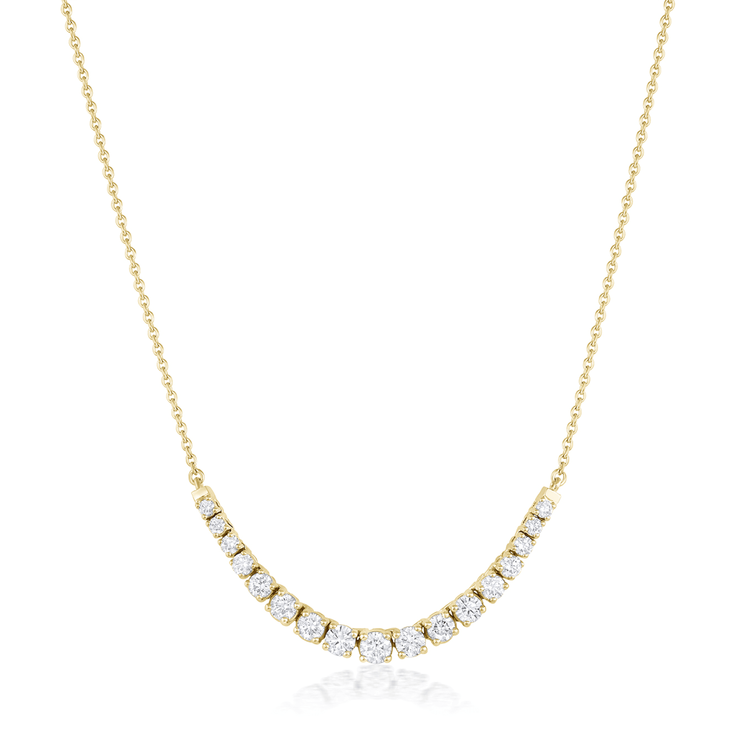 Marrow Fine Jewelry Venus White Diamond Graduated Necklace [Yellow Gold]