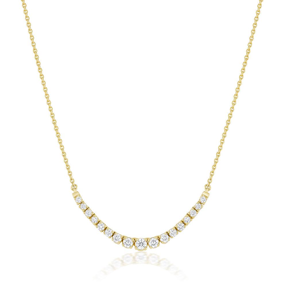 Naomi White Diamond Graduated Necklace [Yellow Gold]