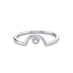 Marrow Fine Jewelry Light Grey Spinel August Birthstone Arch Band [White Gold]