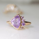 Lavender Spinel Trillion Spray Ring - Marrow Fine