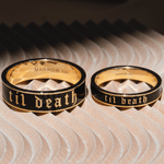 Til Death Black Enamel Band - 6mm - Marrow Fine