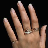 "Always" Gold Memory Ring - White Enamel - Marrow Fine