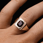 Red Spinel Men's Signet Ring - Marrow Fine