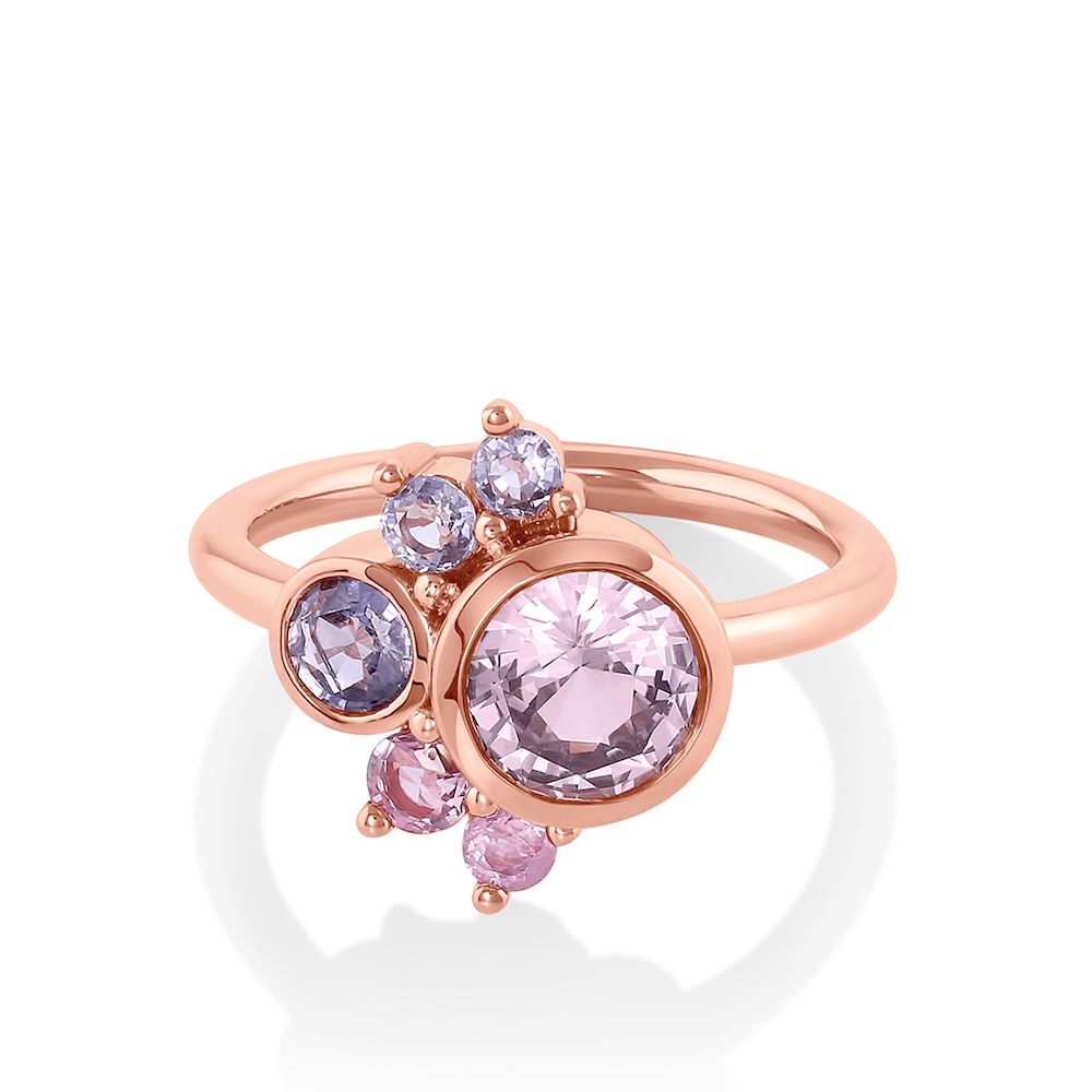 Marrow Fine Jewelry Pink Sapphire Spray Ring [Rose Gold]