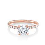 Marrow Fine Jewelry White Diamond Frankie Pave Band Engagement Ring [Rose Gold]