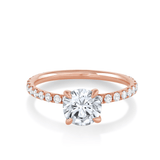 Marrow Fine Jewelry White Diamond Frankie Pave Band Engagement Ring [Rose Gold]