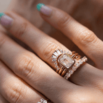 The Roxy Bezeled Emerald Cut Engagement Ring - Marrow Fine