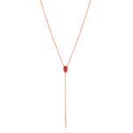 Marrow Fine Jewelry Ruby Stillwater Lariat Layering Necklace [Rose Gold]