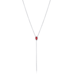 Marrow Fine Jewelry Ruby Stillwater Lariat Layering Necklace [White Gold]