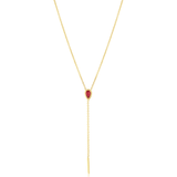 Marrow Fine Jewelry Ruby Stillwater Lariat Layering Necklace [Yellow Gold]