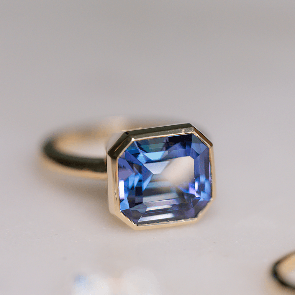 7.54ct Tanzanite Bezel Ring - Marrow Fine