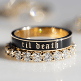 Til Death Black Enamel Band - 4mm - Marrow Fine