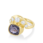 Marrow Fine Jewelry Purple Spinel Crescendo Ring [Yellow Gold]