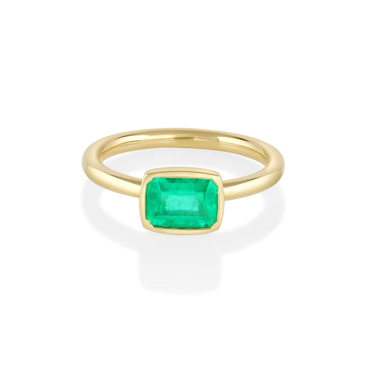 The Mini Roxy Engagement Ring East-West [Yellow Gold]