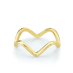 Marrow Fine Jewelry Dainty Squiggle Stacking Ring [Yellow Gold]