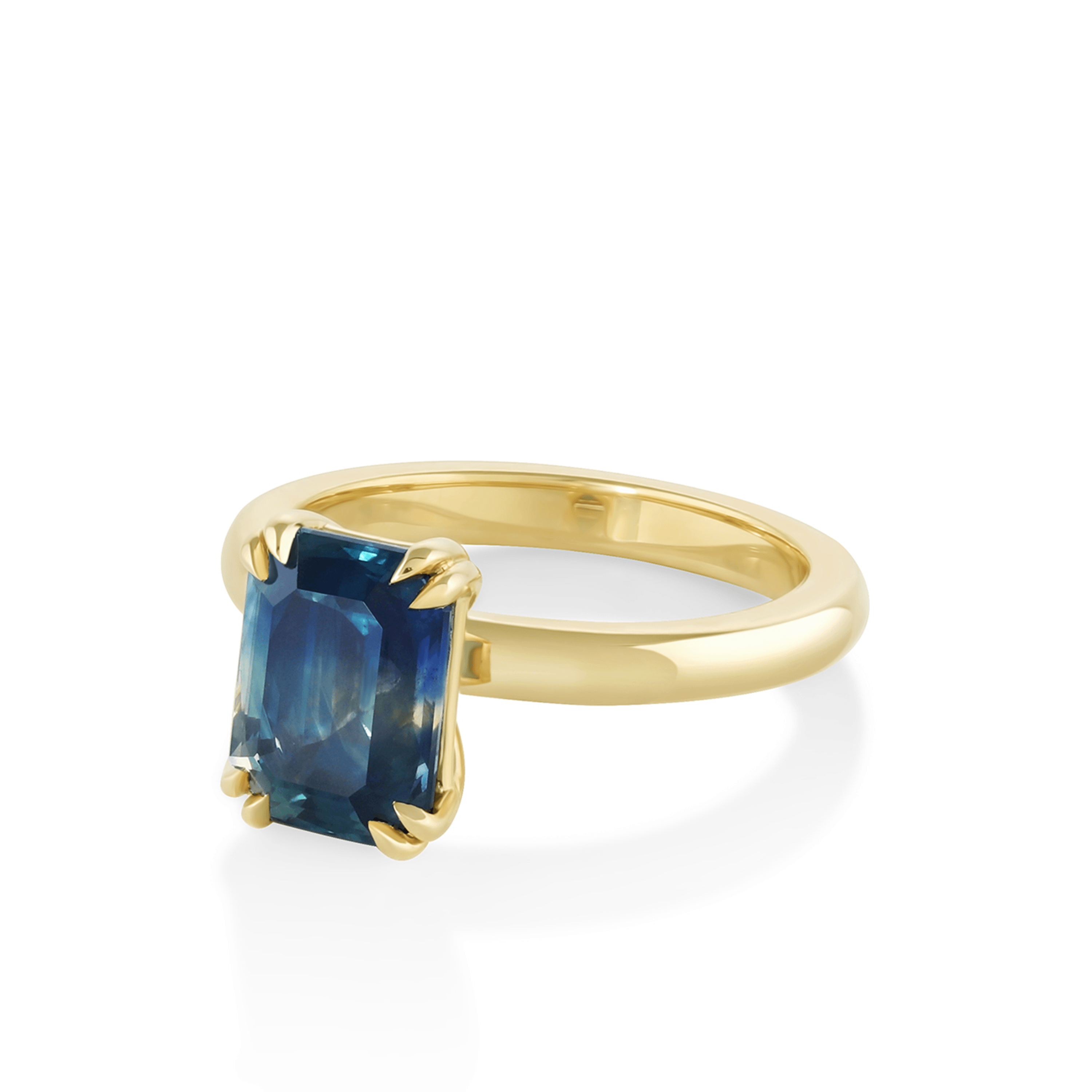 3.93ct Montana Sapphire Annette Engagement Ring [YELLOW GOLD}