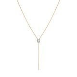 Marrow Fine Jewelry Moonstone Stillwater Lariat Solid Gold Chain Necklace [Yellow Gold]