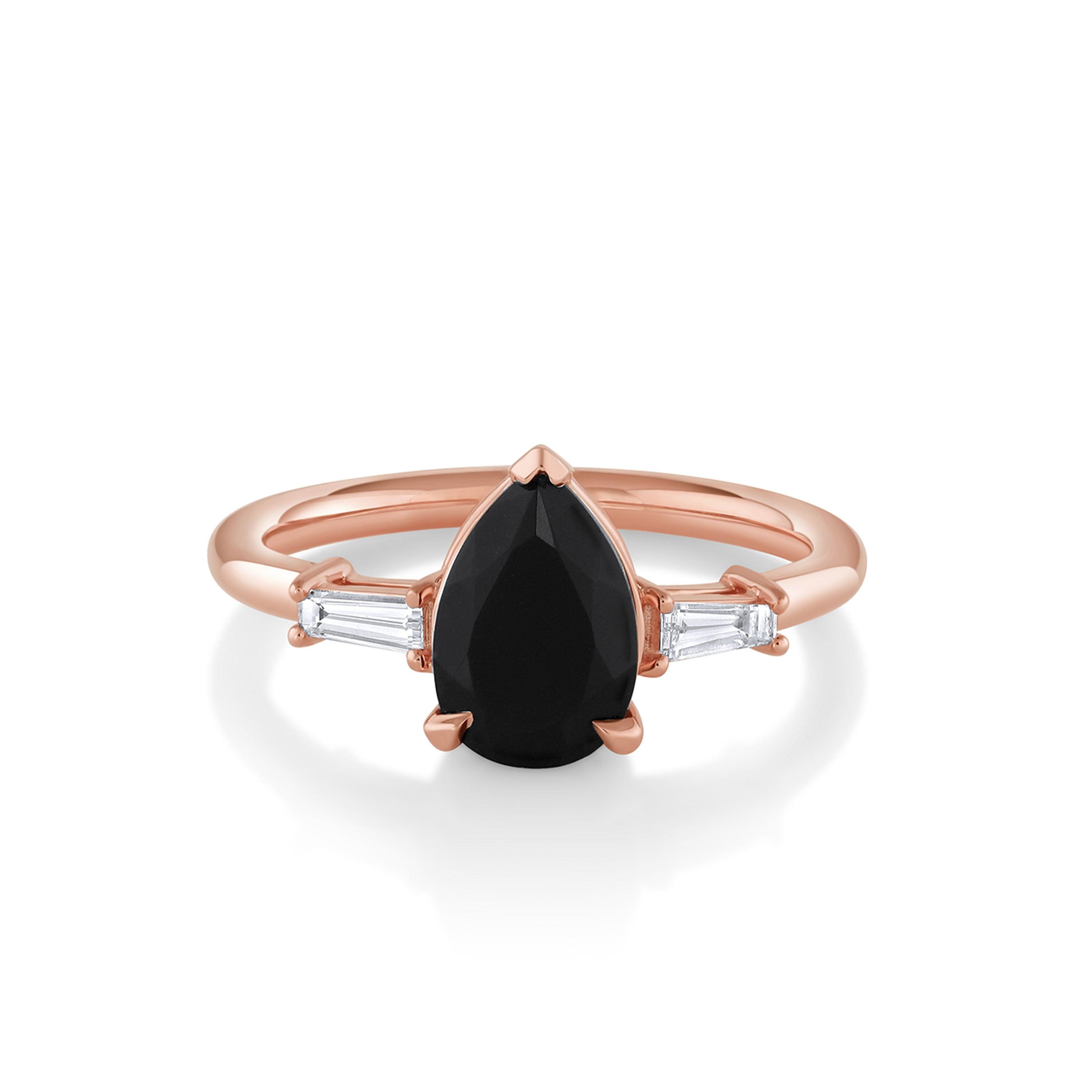 Norah Black Onyx & Diamond Ring – Marrow Fine