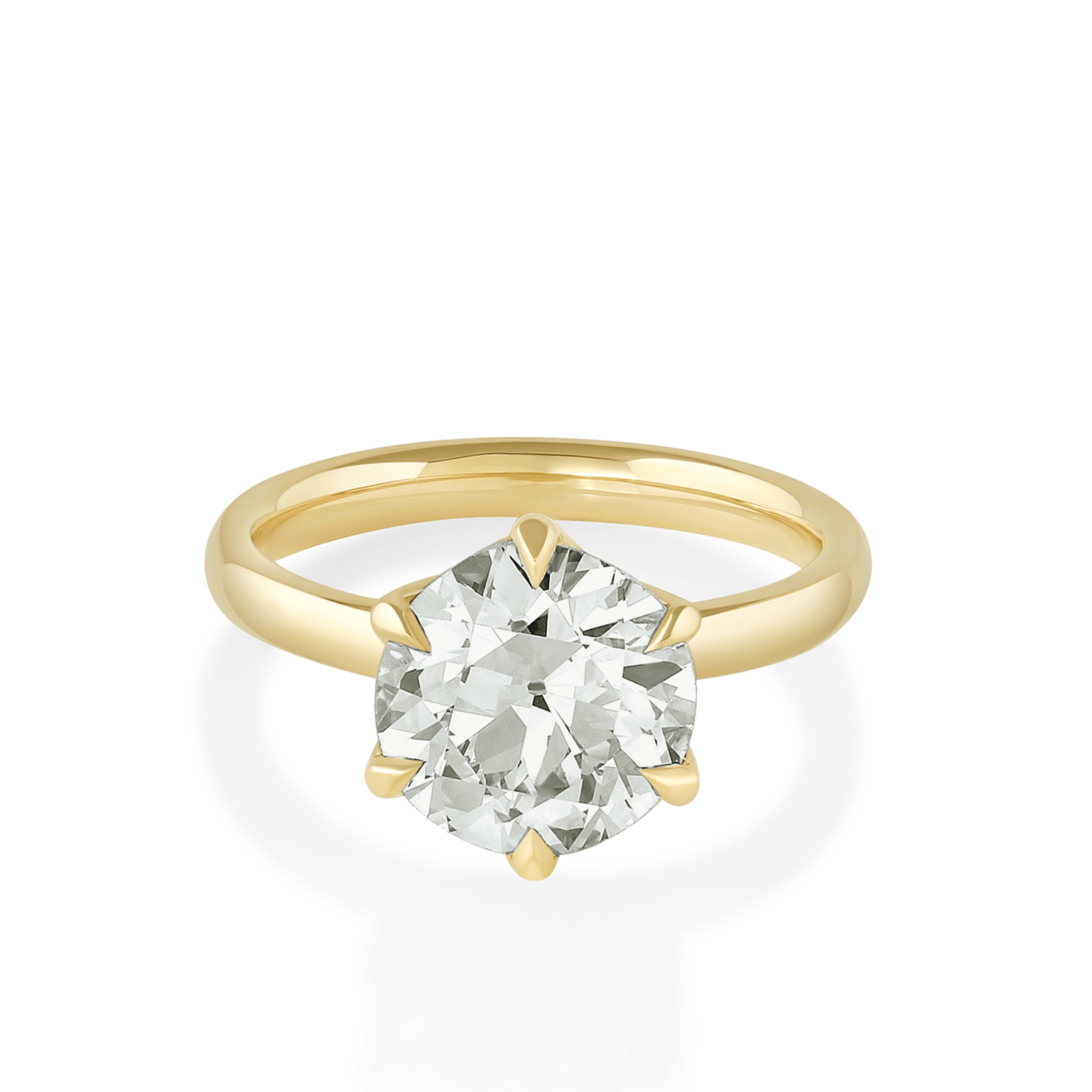 3.39ct Old Euro Cut Camille Engagement Ring - Marrow Fine