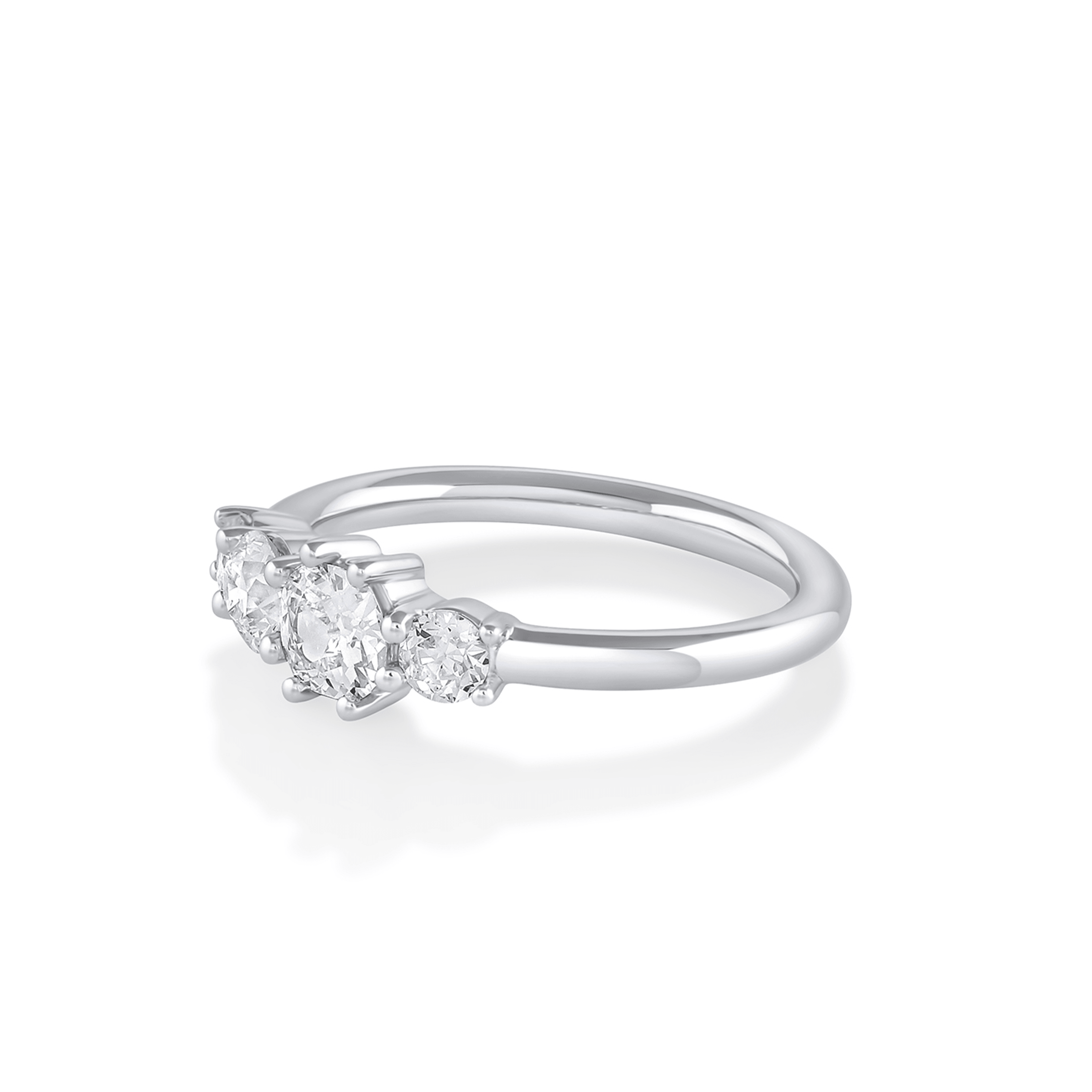 Marrow Fine Jewelry Old Cut White Diamond Linear Ring [White Gold]