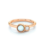 Marrow Fine Jewelry Pearl And Antique Diamond Toi et Moi [Rose Gold]