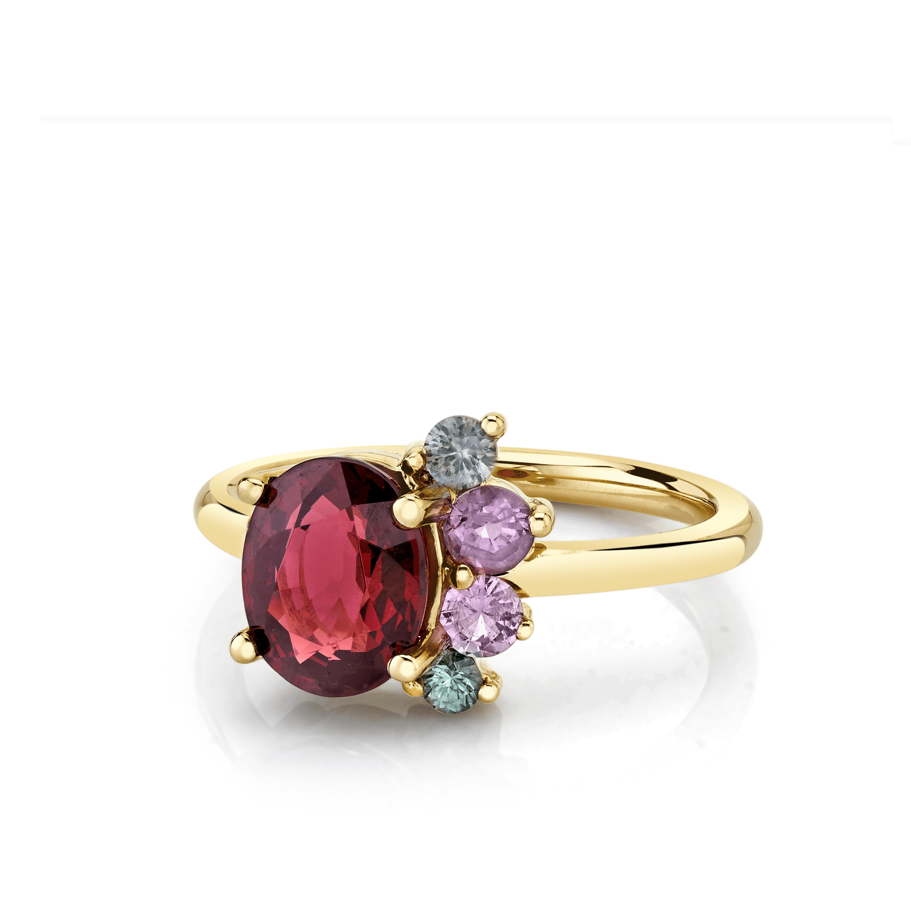 Marrow Fine Jewelry Garnet Sapphire Spray Ring [Yellow Gold]