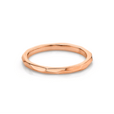 Marrow Fine Jewelry Hand-Carved Geometric Accent Everyday Gold Stacking Band [Rose Gold]