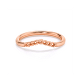 Marrow Fine Jewelry Dainty Chain Wave Ring [Rose Gold]