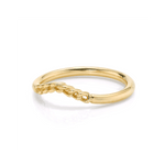 Marrow Fine Jewelry Dainty Chain Wave Ring [Yellow Gold]