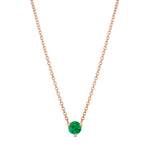 Marrow Fine Jewelry Emerald Circle Choker Dainty Chain [Rose Gold]