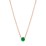 Marrow Fine Jewelry Emerald Circle Choker Dainty Chain [Rose Gold]