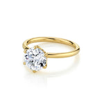 Marrow Fine Jewelry White Diamond Round Solitaire Engagement Ring [Yellow Gold]