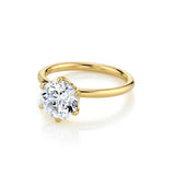 Marrow Fine Jewelry White Diamond Round Solitaire Engagement Ring [Yellow Gold]