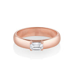 Marrow Fine Jewelry Minuette Collection Elodie Emerald Cut White Diamond Engagement Ring [Rose Gold]