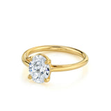 Marrow Fine Jewelry White Diamond Solitaire Oval Ring [Yellow Gold]