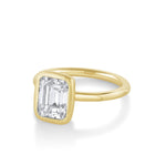 Marrow Fine Jewelry Roxy Bezeled Emerald Cut Engagement Ring [Yellow Gold]