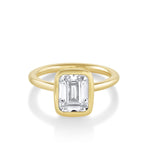 Marrow Fine Jewelry Roxy Bezeled Emerald Cut Engagement Ring [Yellow Gold]