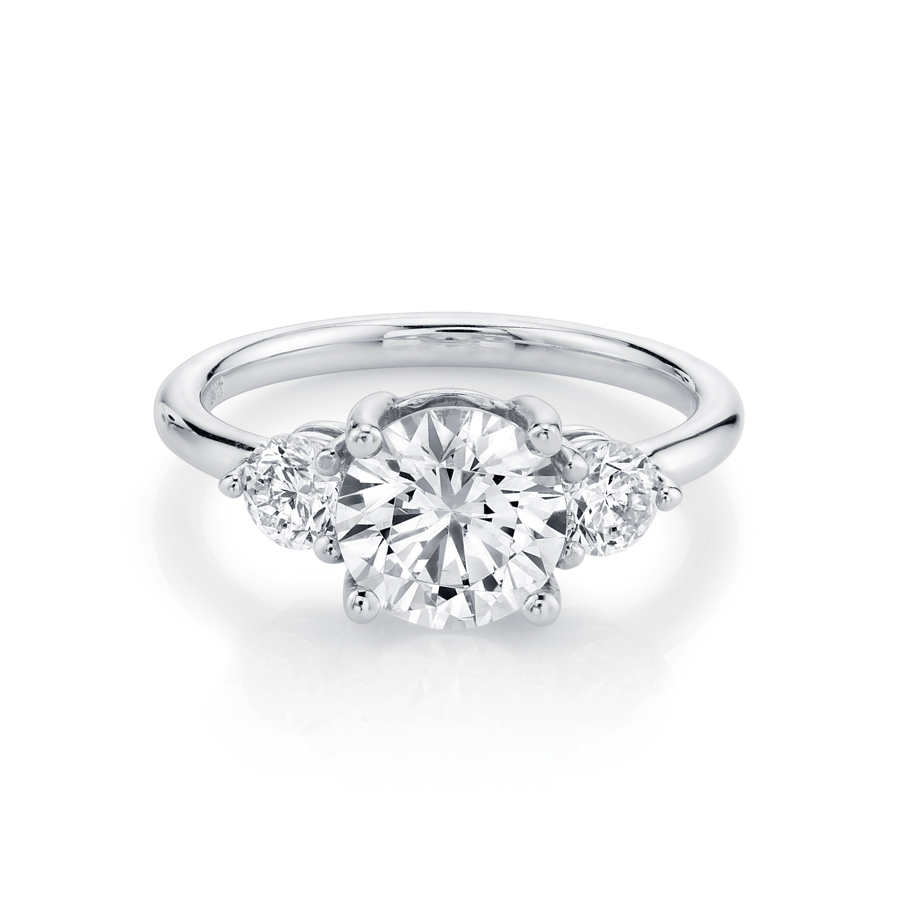 Marrow Fine Jewelry White Diamond Three Stone Engagement Ring [White Gold]